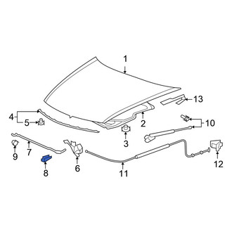 Honda OE - Hood Prop Rod Retainer