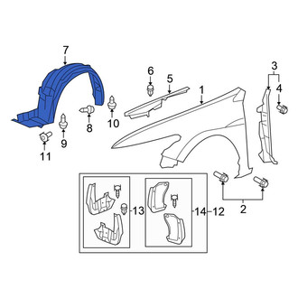 Honda OE - Front Right Fender Splash Shield
