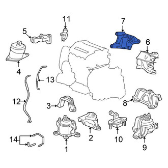Honda OE - Rear Upper Engine Mount Bracket
