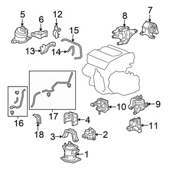 Honda OE - Engine / Transaxle - Engine & Transmission Mounting (Coupe 3.5L Standard Tr)