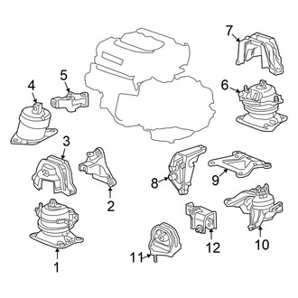 Honda OE - Engine / Transaxle - Engine & Transmission Mounting (Coupe 3.5L Automatic Tr)