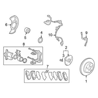 Honda OE - Front Suspension - Brake Components (EX / EX-L Coupe)