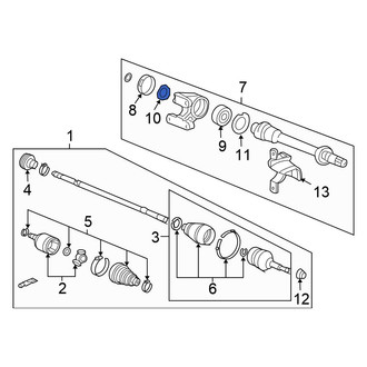 Honda OE - Front Outer CV Intermediate Shaft C-Clip