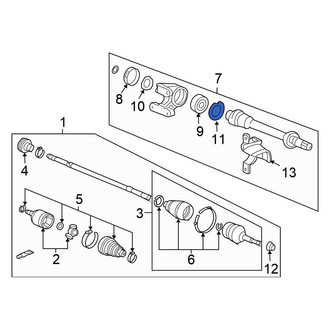 Honda OE - Front Inner CV Intermediate Shaft C-Clip