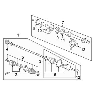 Honda OE - Front Suspension - Drive Axles (Coupe)