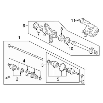 Honda OE - Front Suspension - Drive Axles (Coupe 3.5L Standard Tr)