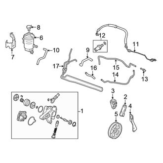 Honda OE - Steering Gear & Linkage - Pump & Hoses (Coupe)