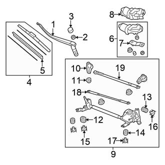 Honda OE - Windshield - Wiper & Washer Components (Wiper Components), (Coupe)
