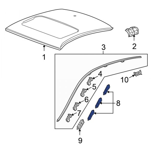 Roof Molding Clip