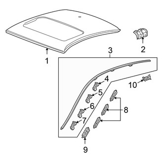 Honda OE - Roof - Exterior Trim (Coupe)