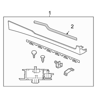 Honda OE - Pillars, Rocker & Floor - Exterior Trim (Dealer Installed Accessory), (Coupe)