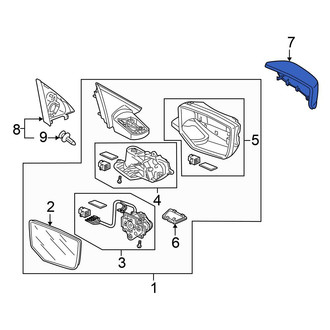 Honda OE - Front Right Door Mirror Cover