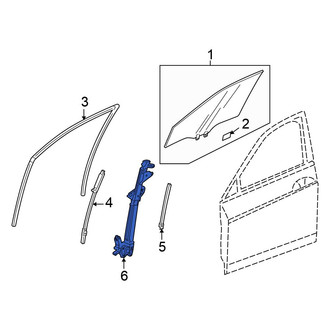 Honda OE - Front Left Window Regulator