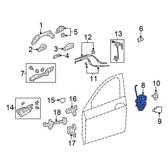 Honda OE - Front Right Door Latch Assembly