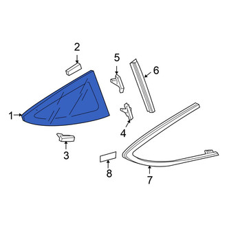 Honda OE - Rear Right Quarter Glass