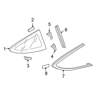 Honda OE - Quarter Panel - Glass (Coupe)