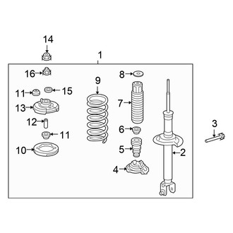 Honda OE - Rear Suspension - Struts & Components (Coupe)