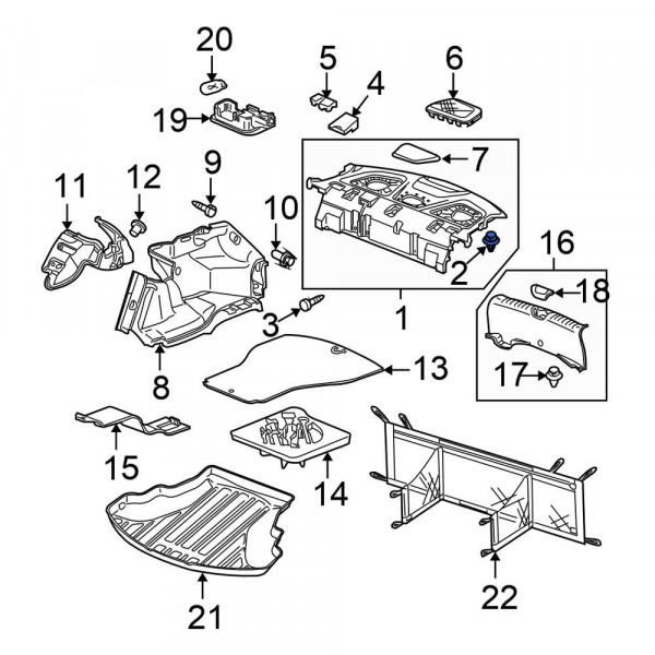Honda Oe s0d003zh Headliner Clip