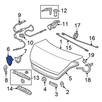 Honda OE - Rear Deck Lid Latch