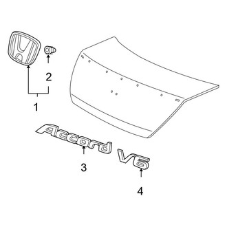 Honda OE - Trunk Lid - Exterior Trim (Coupe)