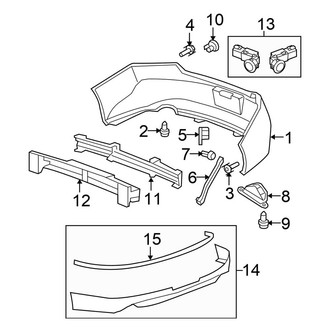 Honda OE - Rear Bumper - Bumper & Components (Coupe)