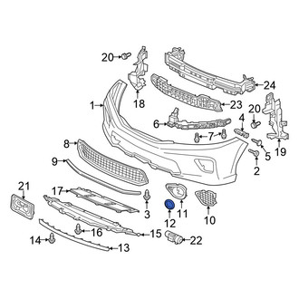 Honda OE - Front Left Fog Light Trim