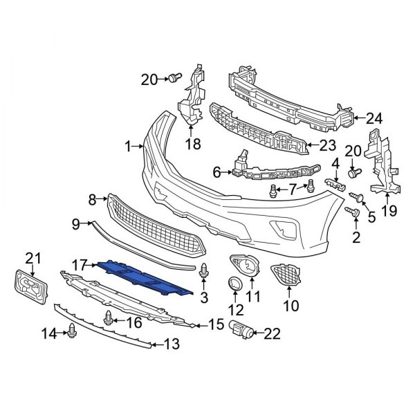 Honda Oe t2aa00 Front Lower Radiator Support Air Duct