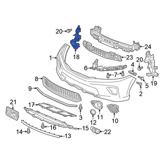 Honda OE - Front Right Radiator Support Air Duct