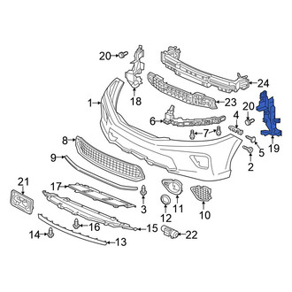Honda OE - Front Left Radiator Support Air Duct