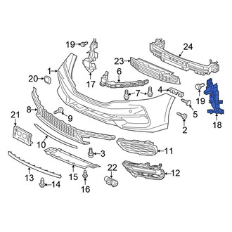 Honda OE - Front Left Radiator Support Air Duct