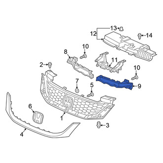 Honda OE - Front Left Grille Molding
