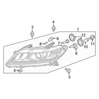 Honda OE - Front Lamps - Headlamp Components (Coupe)