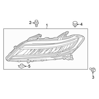 Honda OE - Front Lamps - Headlamp Components (LED), (Coupe)