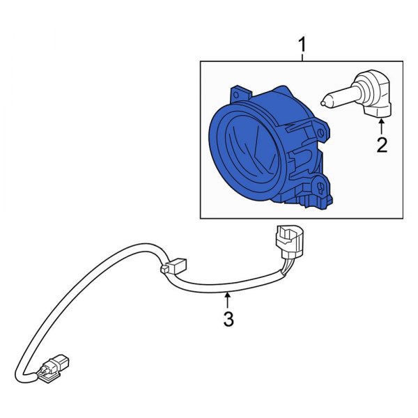 Honda OE 33900T2AA11 - Front Right Fog Light