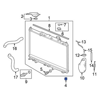 Honda OE - Lower Radiator Insulator
