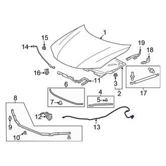 Honda OE - Front Hood Release Cable