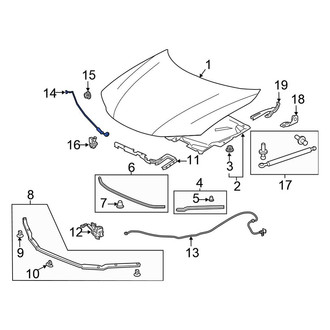 Honda OE - Front Hood & Trunk Prop Rod