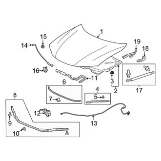 Honda OE - Hood Insulation Pad Clip