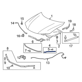 Honda OE - Front Right Hood Seal