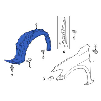 Honda OE - Front Right Fender Splash Shield