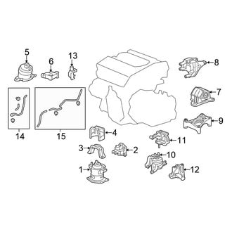 Honda OE - Engine / Transaxle - Engine & Transmission Mounting (Coupe 3.5L Standard Tr)