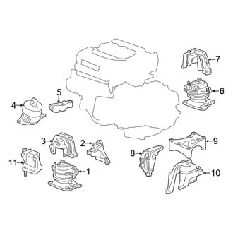 Honda OE - Engine / Transaxle - Engine & Transmission Mounting (Coupe 3.5L Automatic Tr)