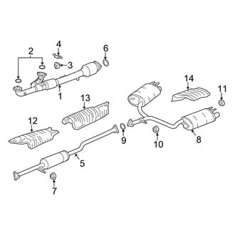 Honda OE - Exhaust System - Exhaust Components (Coupe 3.5L)