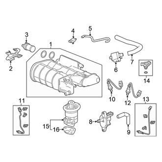 Honda OE - Emission System - Emission Components (Coupe)