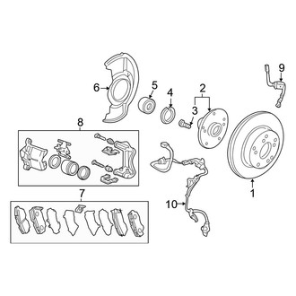 Honda OE - Front Suspension - Brake Components (Touring)