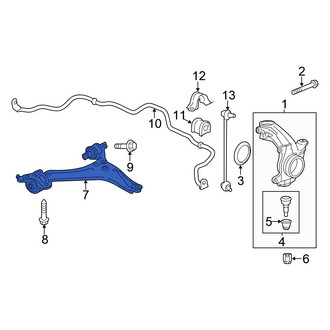 Honda OE - Rear Right Upper Forward Suspension Control Arm