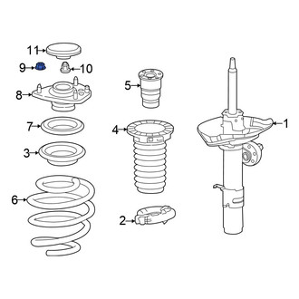 Honda OE - Suspension Strut Mount Nut