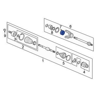 Honda OE - Front CV Axle Shaft Carrier Bearing
