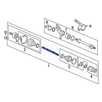 Honda OE - Front Left CV Axle Assembly