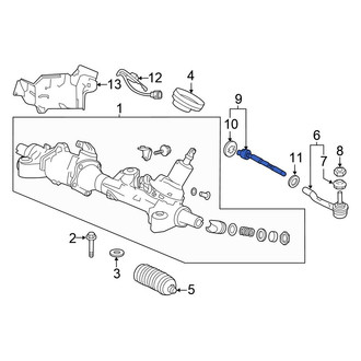 Honda OE - Inner Steering Tie Rod End